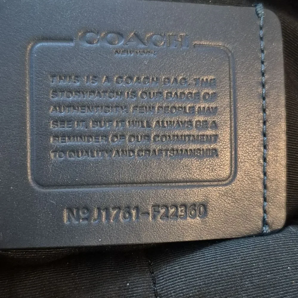 Coach Nylon Leather Trek Optical Dot Rucksack Backpack